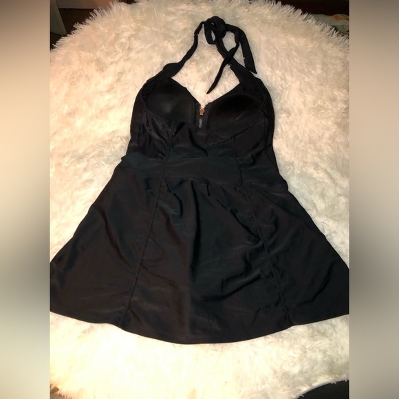 VENUS Black Halter Belted Swim Dress with size 10 - Picture 11 of 15